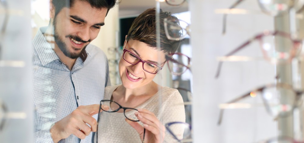 Choosing the perfect eyewear at an optical dispensary
