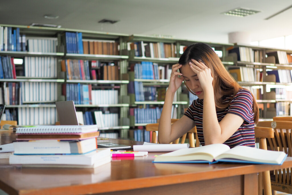 a student with bad eyesight